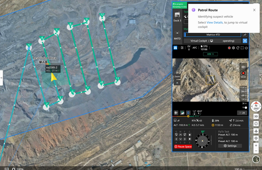 Security patrol drone service by ALJ